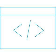 Coding icon single vector illustration