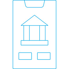 Mobile banking icon single vector illustration