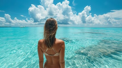 Woman Looking Out To Sea