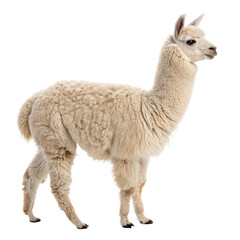 Fototapeta premium Alpaca isolated on a transparent background