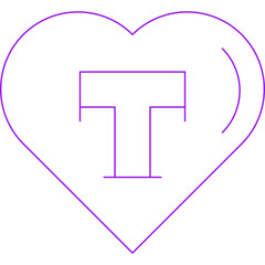 Love icon single vector illustration