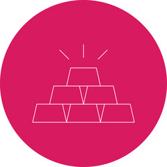 Gold icon single vector illustration