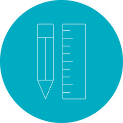 Ruler icon single vector illustration