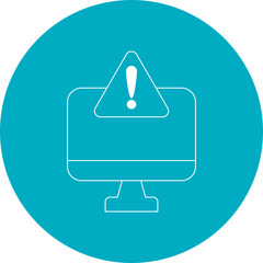 Warning icon single vector illustration