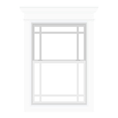 Realistic vintage house window frame