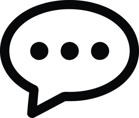 chat message icon set, Chat speech bubble, Social media message. Vector illustration