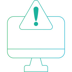 Obraz premium Warning icon single vector illustration
