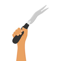 Gardener, farmer hand hold garden tool isolated on white background