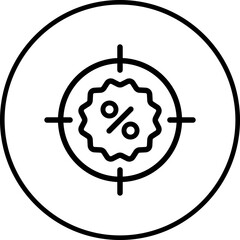 Target icon single vector illustration