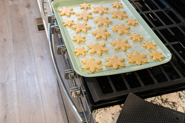 Baking Snowflake-Shaped Sugar Cookies for Homemade Christmas Gifts
