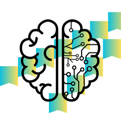 This is a design with gradient  shapes 