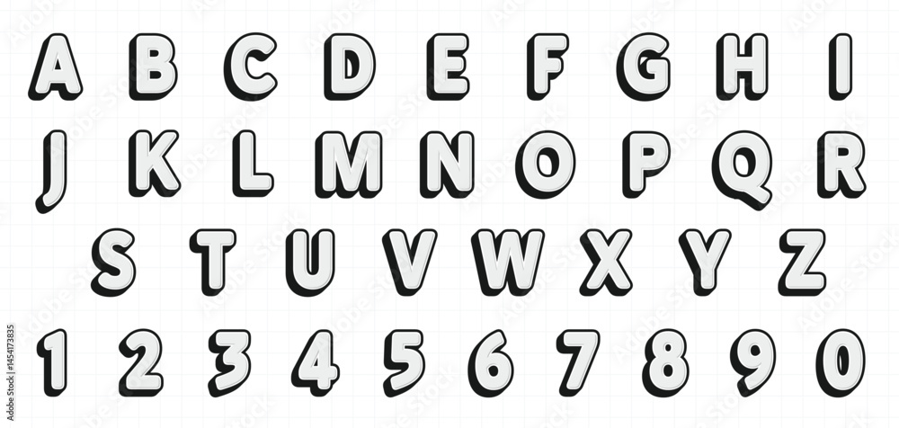 Poster font effect style set graphic vector design