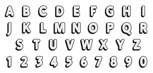 font effect style set graphic vector design 