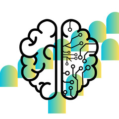 This is a design with gradient  shapes 