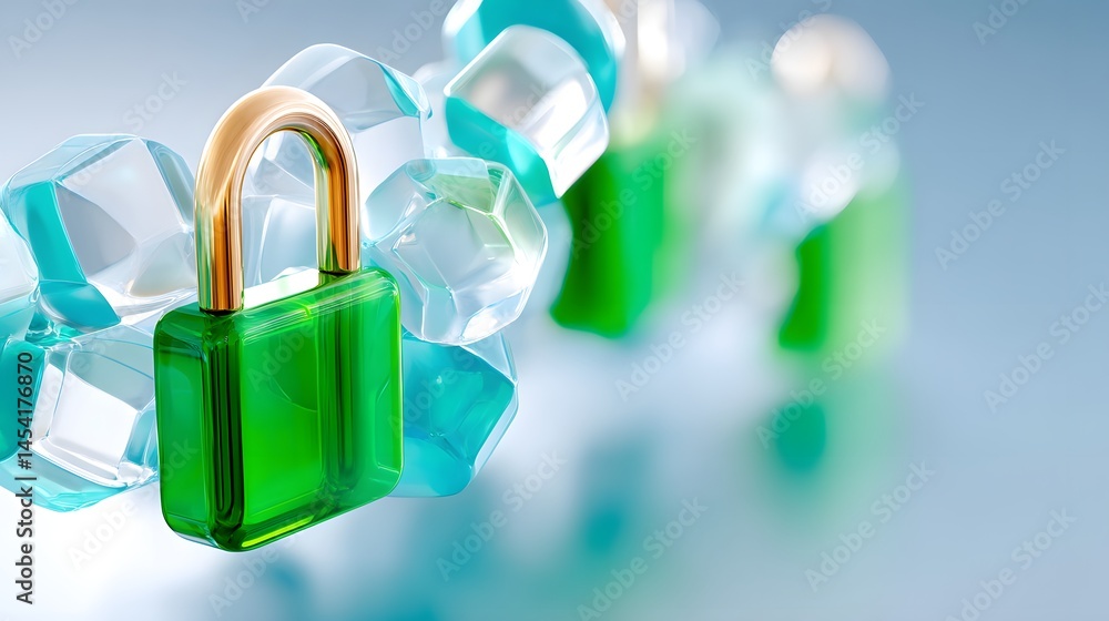 Poster innovative access management solutions digital security visual design modern environment close-up vi