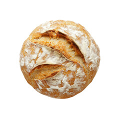 Crusty Artisan Round Loaf of Bread, Top View