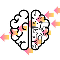 This is a design with gradient  shapes 