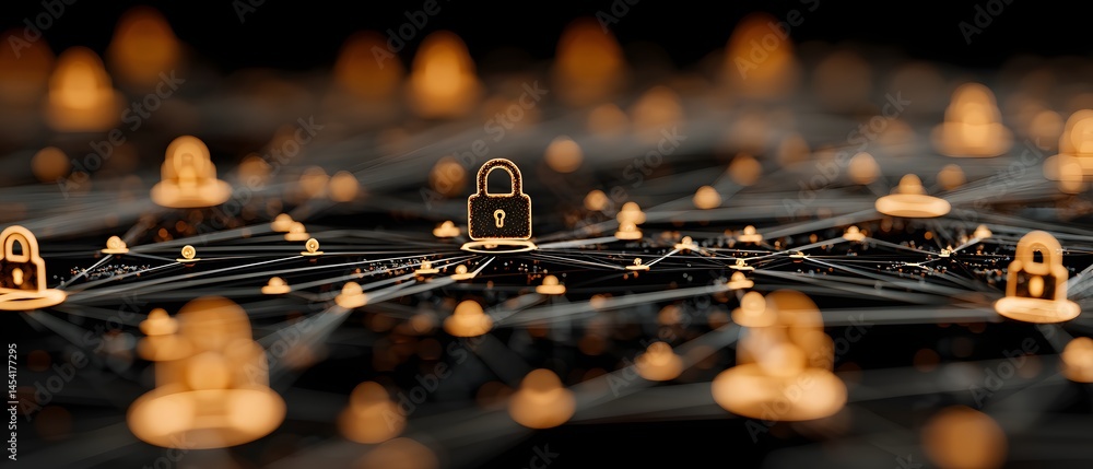 Poster blockchain security network visualization digital ecosystem infographic design cyber environment clo