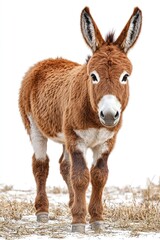 Obraz premium A young donkey in profile