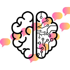 This is a design with gradient  shapes 