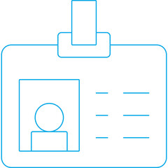 ID card icon single vector illustration