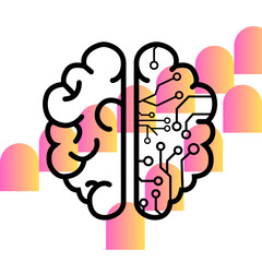 This is a design with gradient  shapes 