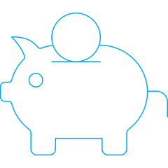 Piggi bank icon single vector illustration