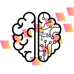 This is a design with gradient  shapes 