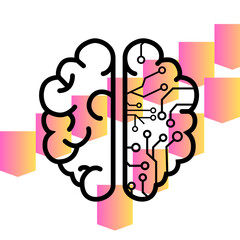 This is a design with gradient  shapes 