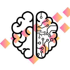 This is a design with gradient  shapes 