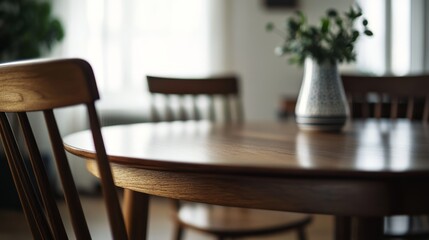 Fototapeta premium A view of the dining set