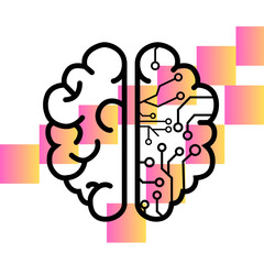 This is a design with gradient  shapes 