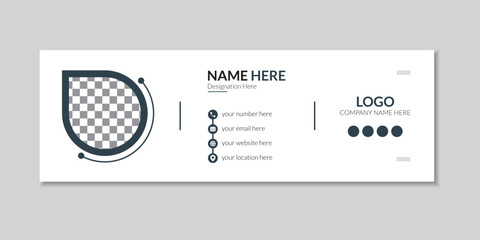 Email Signature Mockup Template Layout.