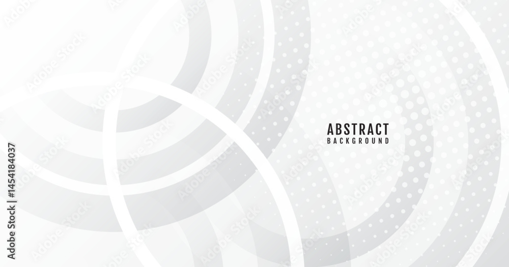 Poster white abstract background overlap layer on bright space with circles effect decoration. modern banne