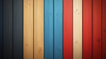 Fototapeta premium Colorful Wooden Planks Texture
