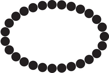Oval frame dots black. Design element