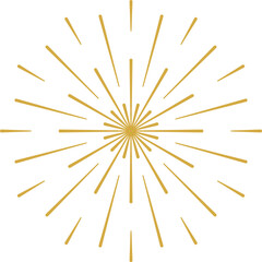 Obraz premium Gold Fireworks Shape New Year