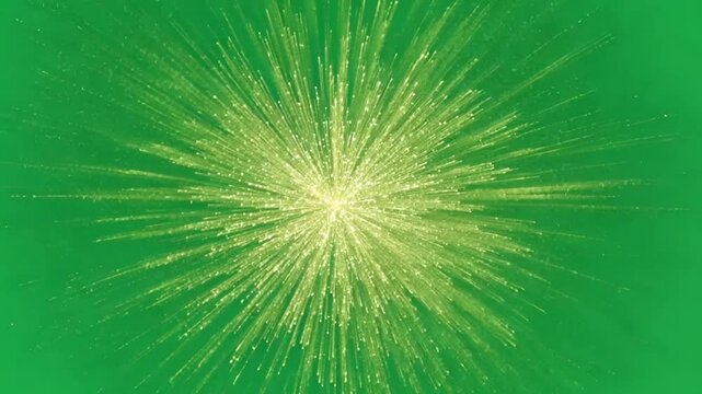 abstract green background with fireworks