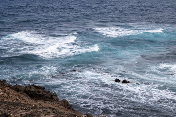 Detail of Atlantic ocean waves, Gran Canaria, Spain