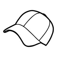 sport hat outline drawing