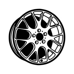 Obraz premium car wheel rim vector illustration