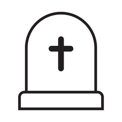 Obraz premium Tombstone icon. Rip grave icon.