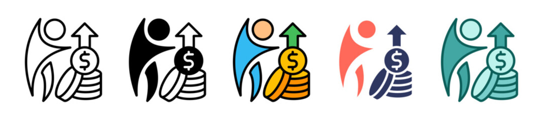 Financial Success multiple icon