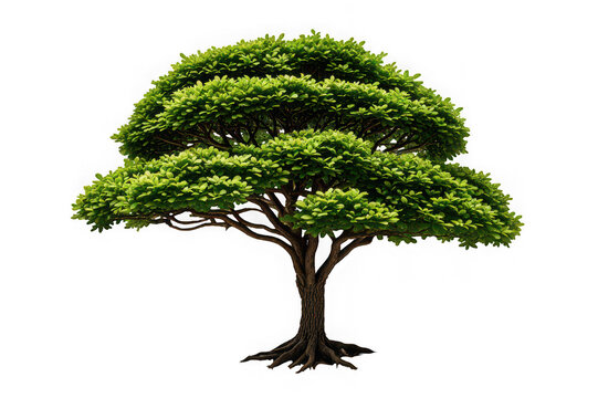 Sal Tree Isolated on White Background for Stock Photography

