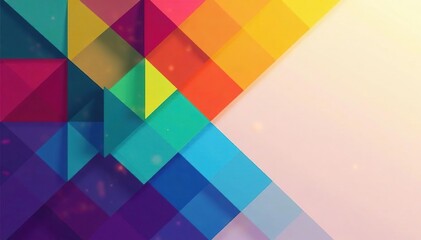Geometric abstract shapes, vibrant color blocks , seamless, shapes, style