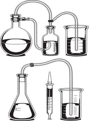 set of laboratory equipment