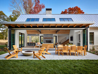 Modern Farmhouse with Expansive Outdoor Living Space Design Inspiration for a Seamless Indoor-Outdoor Flow