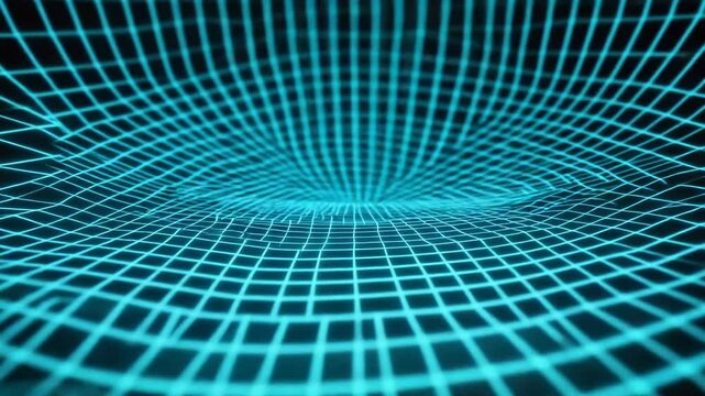 Abstract teal grid pattern design