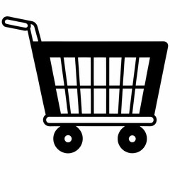 Shopping Cart Filled Vector Icon for Ecommerce, Retail, and Online Shopping Projects