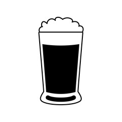 Glass of beer icon. Beer silhouette. Vector